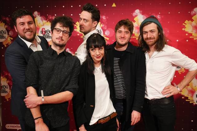 Dan San arrive for the second edition of the D6bels music awards for artists of Federation Wallonie-Bruxelles, Thursday 26 January 2017.  VIRGINIExLEFOUR 05033967
