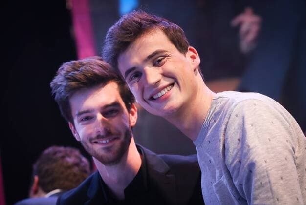Alex Germys and Henry PFR pictured during the second edition of the D6bels music awards for artists of Federation Wallonie-Bruxelles, Thursday 26 January 2017.  VIRGINIExLEFOUR 05034017