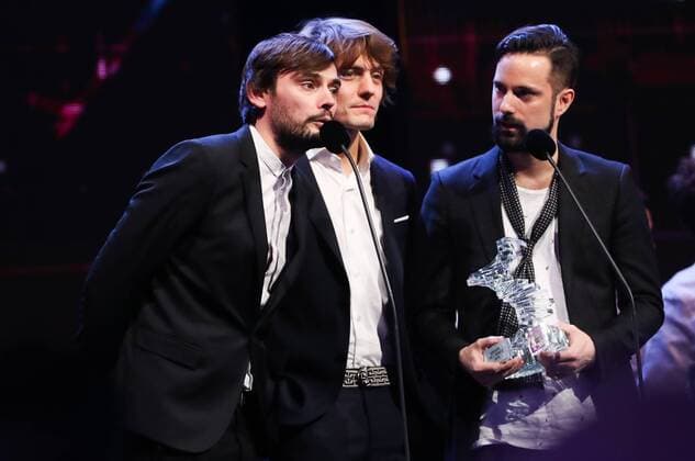 Puggy receives an award during the second edition of the D6bels music awards for artists of Federation Wallonie-Bruxelles, Thursday 26 January 2017.  VIRGINIExLEFOUR 05034084