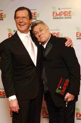 Mar. 13, 2006 - New York, New York, U.S. - 060949.Roger Moore presents Tony Curtis with Empire Lifetime Achievement Award.Sony Ericsson Empire Awards 2006 Hilton Metropole London.A18346. - ZUMAta1_ 20060313_zaf_ta1_002 Copyright: xBarryxTalesnickx