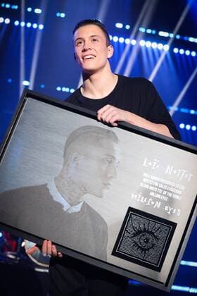 Loic Nottet pictured during the second edition of the D6bels music awards for artists of Federation Wallonie-Bruxelles, Thursday 26 January 2017.  VIRGINIExLEFOUR 05034147