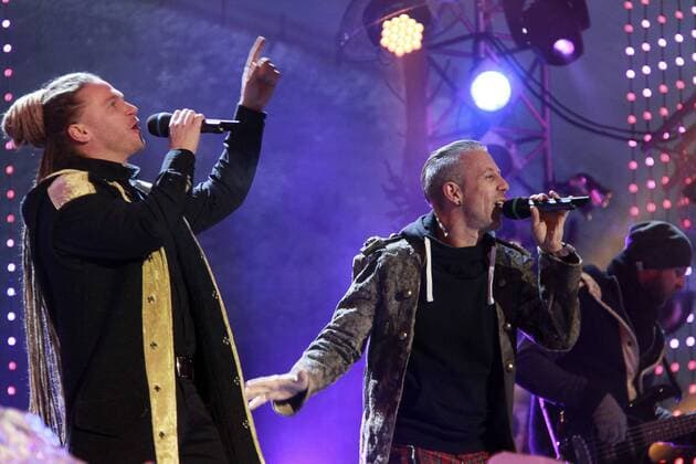 Johanns Erben bei der Generalprobe vom Wenn die Musi spielt -Winter Open Air 2017 auf der Bühne bei der Talstation der Kaiserburgbahn. Bad Kleinkirchheim, 27.01.2017 Foto:xS.xNömerx xFuturexImage