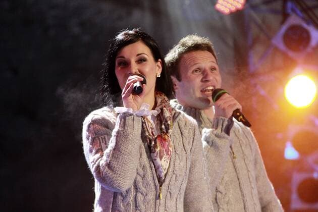 Saso Avsenik und seine Oberkrainer bei der Generalprobe vom Wenn die Musi spielt -Winter Open Air 2017 auf der Bühne bei der Talstation der Kaiserburgbahn. Bad Kleinkirchheim, 27.01.2017 Foto:xS.xNömerx xFuturexImage