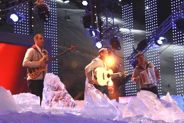 Zillertaler Haderlumpen bei der Generalprobe vom Wenn die Musi spielt -Winter Open Air 2017 auf der Bühne bei der Talstation der Kaiserburgbahn. Bad Kleinkirchheim, 27.01.2017 Foto:xS.xNömerx xFuturexImage