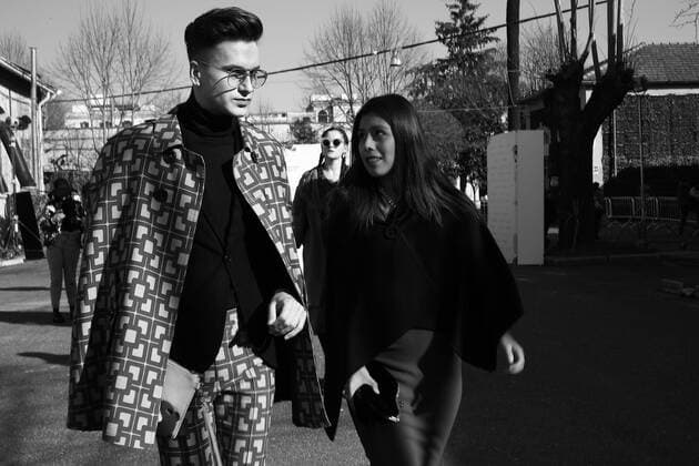 Fashion Week AltaRoma in Rom - Fotostory schwarz-weiß Jan 29, 2017 - Rome, Italy - Rome Fashion Week by AltaRoma AltaModa, last day with people, bloggers, guest, model, backstage and catwalk. Rome Italy - ZUMAi15_ 20170129_zaf_i15_026 Copyright: xEvandroxInettix