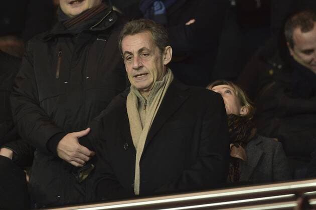 Nicolas Sarkozy besucht Fußballspiel von Monaco in Paris Nicolas Sarkozy CELEBRITES : PSG vs Monaco - L1 - 29 01 2017 JBAutissier 