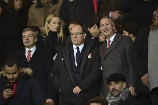 Fürst Albert II. von Monaco besucht Fußballspiel von Monaco in Paris Dmitri Rybolovlev - president (Monaco) SAS Prince ALbert II de Monaco Vadim Vasyliev - vice president (Monaco) CELEBRITES : PSG vs Monaco - L1 - 29 01 2017 JBAutissier 