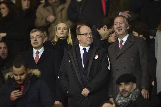 Fürst Albert II. von Monaco besucht Fußballspiel von Monaco in Paris Dmitri Rybolovlev - president (Monaco) SAS Prince ALbert II de Monaco Vadim Vasyliev - vice president (Monaco) CELEBRITES : PSG vs Monaco - L1 - 29 01 2017 JBAutissier 