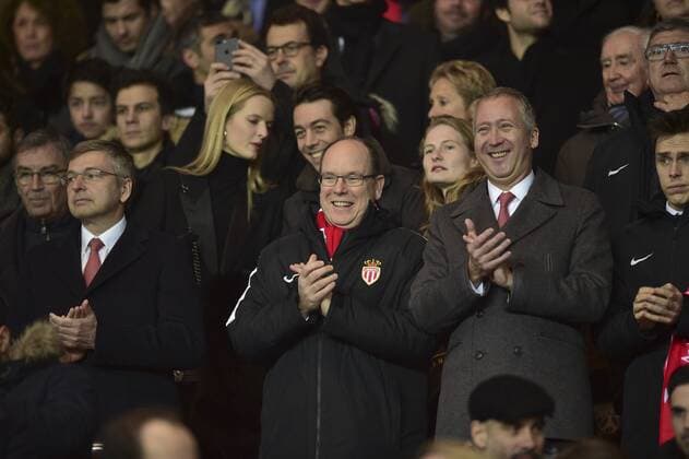Fürst Albert II. von Monaco besucht Fußballspiel von Monaco in Paris SAS Prince ALbert II de Monaco Vadim Vasyliev - vice president (Monaco) CELEBRITES : PSG vs Monaco - L1 - 29 01 2017 JBAutissier 