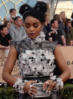Musician Janelle Monae arrives for the the 23rd annual SAG Awards held at the Shrine Auditorium in Los Angeles on January 29, 2017. The Screen Actors Guild Awards will be broadcast live on TNT and TBS.  LAP20170129147 JIMxRUYMEN