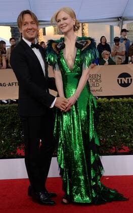 Musician Keith Urban (L) and actress Nicole Kidman arrive for the the 23rd annual SAG Awards held at the Shrine Auditorium in Los Angeles on January 29, 2017. The Screen Actors Guild Awards will be broadcast live on TNT and TBS.  LAP20170129170 JIMxRUYMEN