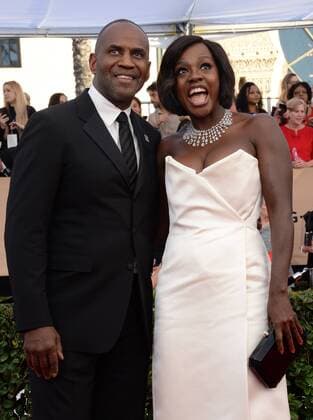 Actress Viola Davis (R) and Julius Tennon arrive for the the 23rd annual SAG Awards held at the Shrine Auditorium in Los Angeles on January 29, 2017. The Screen Actors Guild Awards will be broadcast live on TNT and TBS.  LAP20170129343 JIMxRUYMEN