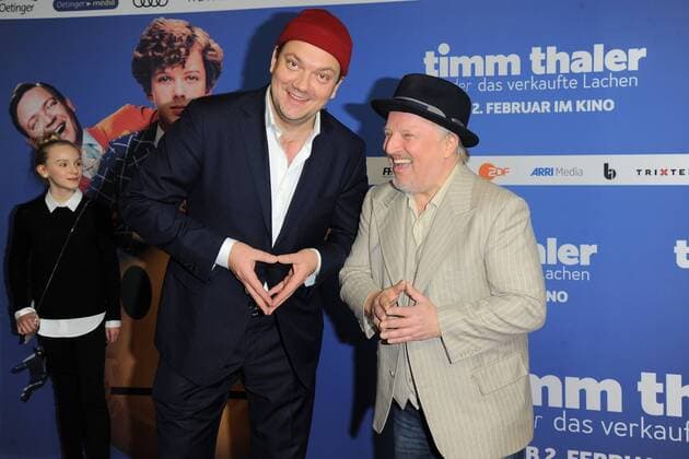 Charly Huebner, Axel Prahl Ankunft, roter Teppich zur Kinderfilm Premiere Timm Thaler im Zoo Palast in Berlin, am 29.01.2016