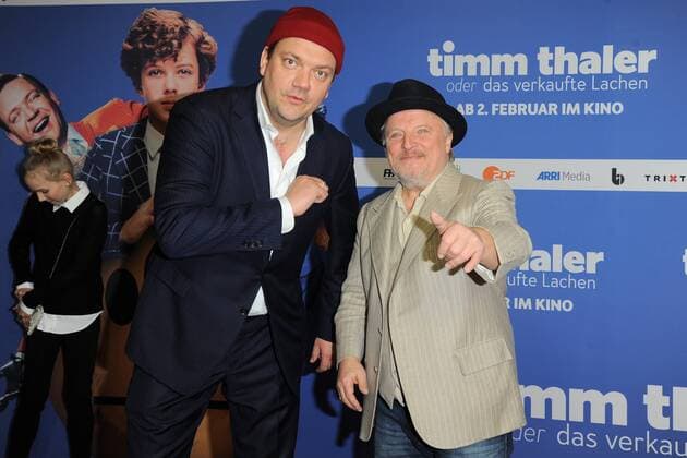 Charly Huebner, Axel Prahl Ankunft, roter Teppich zur Kinderfilm Premiere Timm Thaler im Zoo Palast in Berlin, am 29.01.2016