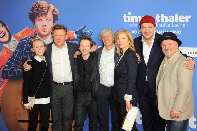 Jule Hermann, Justua von Donanyi, Arved Friese, Andreas Dresen, Nadja Uhl, Charly Huebner, Axel Prahl Ankunft, roter Teppich zur Kinderfilm Premiere Timm Thaler im Zoo Palast in Berlin, am 29.01.2016