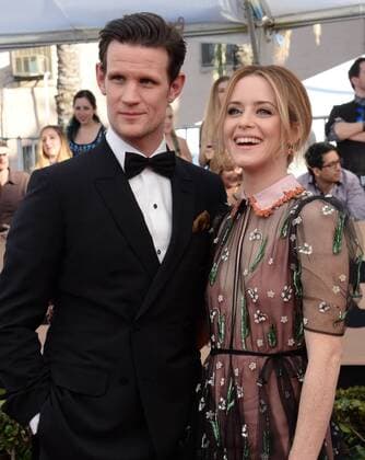 Actors Matt Smith (L) and Claire Foy arrive for the the 23rd annual SAG Awards held at the Shrine Auditorium in Los Angeles on January 29, 2017. The Screen Actors Guild Awards will be broadcast live on TNT and TBS.  LAP20170129481 JIMxRUYMEN