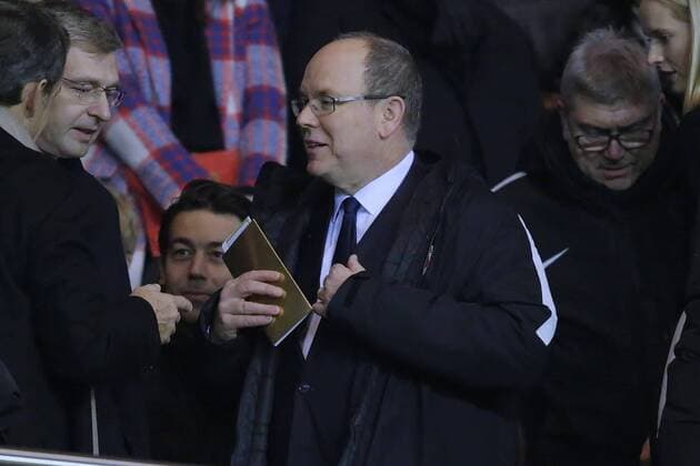 Fürst Albert II. von Monaco besucht Fußballspiel von Monaco in Paris PSG wins against Monaco in the ligue 1 of France at Parc des Princes, Albert II Prince of Monaco , Grimaldi, 644 cordon Cordon Press  alfonsoxjimenezxvalero Albert II Prince of Monaco at PSG against Monaco in the ligue 1