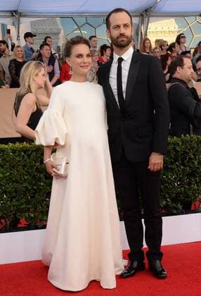 (L-R) Natalie Portman, Benjamin Millepied arrive for the the 23rd annual SAG Awards held at the Shrine Auditorium in Los Angeles on January 29, 2017. The Screen Actors Guild Awards will be broadcast live on TNT and TBS.  LAP20170129578 JIMxRUYMEN