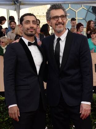 (L-R) Actors Riz Ahmed and John Turturro arrive for the 23rd annual SAG Awards held at the Shrine Auditorium in Los Angeles on January 29, 2017. The Screen Actors Guild Awards will be broadcast live on TNT and TBS.  LAP20170129792 JIMxRUYMEN