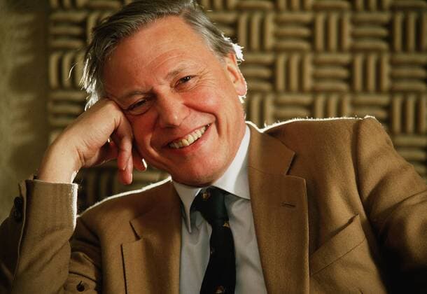 David Attenborough, television narrator on October 27, 1987. - ZUMAw85_ 20051015_zaf_w85_041 Copyright: xThexWashingtonxTimesx