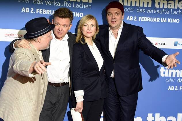 Axel Prahl, Justus von Dohnanyi, Nadja Uhl und Charly Hübner bei der Premiere des Kinofilms Timm Thaler oder das verkaufte Lachen im Zoo Palast. Berlin, 29.01.2017 Foto:xF.xKernx xFuturexImage