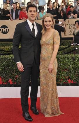 John Krasinski & wife Emily Blunt SCREEN ACTORS GUILD AWARDS: ARRIVALS Los Angeles Patrick Rideaux PicturePerfect