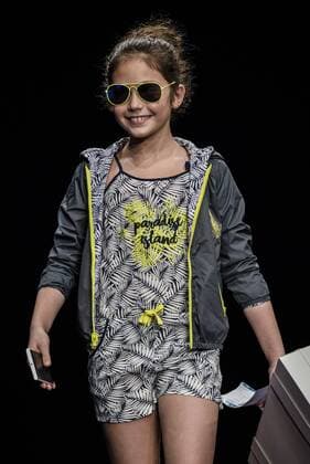 January 30, 2017 - Barcelona, Catalonia, Spain - A model walks the runway at the Boboli fashion show presenting the new Boboli Airlines collection during 080 Barcelona Fashion Week Barcelona Spain - ZUMAo105 20170130_zap_o105_013 Copyright: xMatthiasxOesterlex
