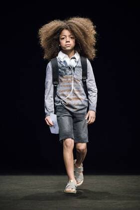 January 30, 2017 - Barcelona, Catalonia, Spain - A model walks the runway at the Boboli fashion show presenting the new Boboli Airlines collection during 080 Barcelona Fashion Week Barcelona Spain - ZUMAo105 20170130_zap_o105_022 Copyright: xMatthiasxOesterlex