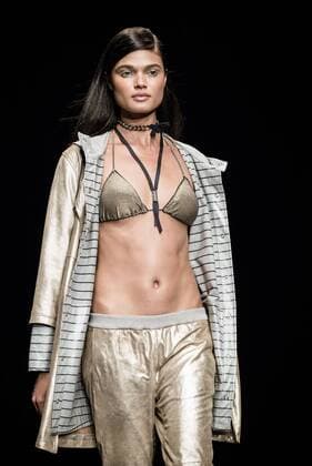 January 30, 2017 - Barcelona, Catalonia, Spain - A model walks the runway at the TCN fashion show presenting the new Spring Summer 2017 collection during 080 Barcelona Fashion Week Barcelona Spain - ZUMAo105 20170130_zap_o105_103 Copyright: xMatthiasxOesterlex