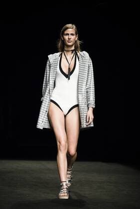January 30, 2017 - Barcelona, Catalonia, Spain - A model walks the runway at the TCN fashion show presenting the new Spring Summer 2017 collection during 080 Barcelona Fashion Week Barcelona Spain - ZUMAo105 20170130_zap_o105_104 Copyright: xMatthiasxOesterlex
