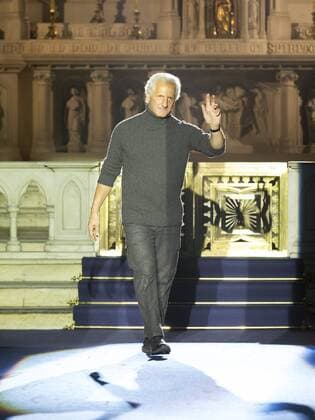 New York Mens Fashion Week Fall 2017 Designer Joseph Abboud walks runway for Joseph Abboud collection during New York Mens Fashion Week Fall 2017 in Saint Stephens Church  LevxRadin