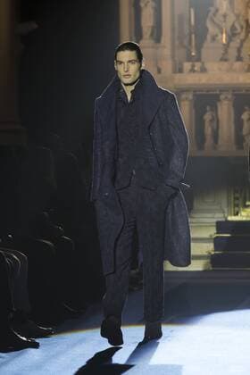 New York Mens Fashion Week Fall 2017 Model walks runway for Joseph Abboud collection during New York Mens Fashion Week Fall 2017 in Saint Stephens Church  LevxRadin