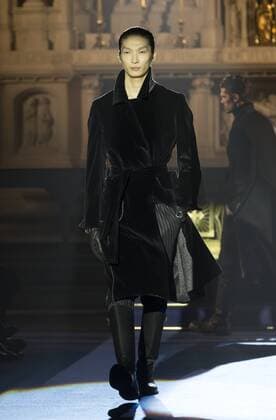 New York Mens Fashion Week Fall 2017 Model walks runway for Joseph Abboud collection during New York Mens Fashion Week Fall 2017 in Saint Stephens Church  LevxRadin