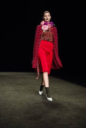 January 31, 2017 - Barcelona, Catalonia, Spain - A model walks the runway at the Naulover fashion show presenting the new Dark Ophelia collection during 080 Barcelona Fashion Week Barcelona Spain - ZUMAo105 20170131_zap_o105_014 Copyright: xMatthiasxOesterlex