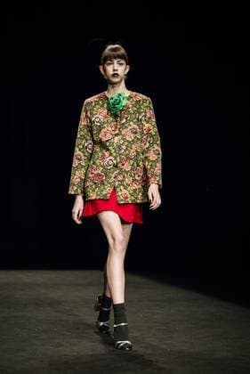 January 31, 2017 - Barcelona, Catalonia, Spain - A model walks the runway at the Naulover fashion show presenting the new Dark Ophelia collection during 080 Barcelona Fashion Week Barcelona Spain - ZUMAo105 20170131_zap_o105_019 Copyright: xMatthiasxOesterlex