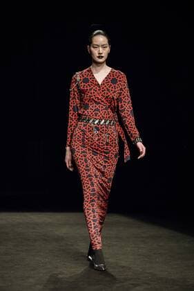 January 31, 2017 - Barcelona, Catalonia, Spain - A model walks the runway at the Naulover fashion show presenting the new Dark Ophelia collection during 080 Barcelona Fashion Week Barcelona Spain - ZUMAo105 20170131_zap_o105_021 Copyright: xMatthiasxOesterlex
