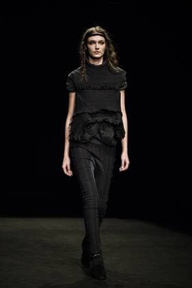 January 31, 2017 - Barcelona, Catalonia, Spain - A model walks the runway at the Txell Miras fashion show presenting the new The Shed collection during 080 Barcelona Fashion Week Barcelona Spain - ZUMAo105 20170131_zap_o105_044 Copyright: xMatthiasxOesterlex