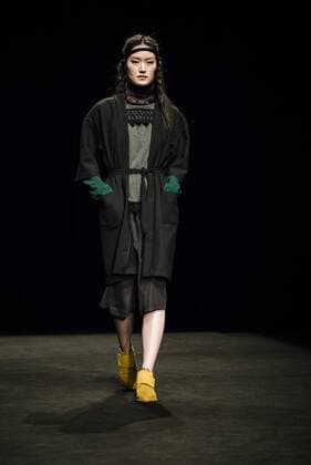 January 31, 2017 - Barcelona, Catalonia, Spain - A model walks the runway at the Txell Miras fashion show presenting the new The Shed collection during 080 Barcelona Fashion Week Barcelona Spain - ZUMAo105 20170131_zap_o105_066 Copyright: xMatthiasxOesterlex