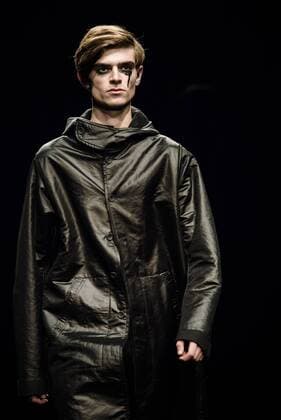 January 31, 2017 - Barcelona, Catalonia, Spain - A model walks the runway at the Josep Abril fashion show presenting the new FW 17 18N40 collection during 080 Barcelona Fashion Week Barcelona Spain - ZUMAo105 20170131_zap_o105_120 Copyright: xMatthiasxOesterlex