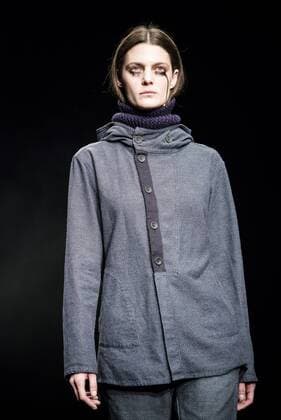 January 31, 2017 - Barcelona, Catalonia, Spain - A model walks the runway at the Josep Abril fashion show presenting the new FW 17 18N40 collection during 080 Barcelona Fashion Week Barcelona Spain - ZUMAo105 20170131_zap_o105_126 Copyright: xMatthiasxOesterlex