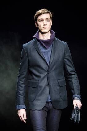 January 31, 2017 - Barcelona, Catalonia, Spain - A model walks the runway at the Josep Abril fashion show presenting the new FW 17 18N40 collection during 080 Barcelona Fashion Week Barcelona Spain - ZUMAo105 20170131_zap_o105_127 Copyright: xMatthiasxOesterlex