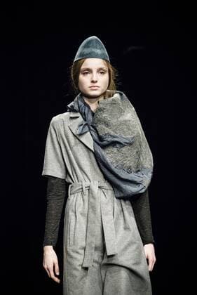 January 31, 2017 - Barcelona, Catalonia, Spain - A model walks the runway at the Miriam Ponsa fashion show presenting the new Autumn Winter 17-18 collection during 080 Barcelona Fashion Week Barcelona Spain - ZUMAo105 20170131_zap_o105_146 Copyright: xMatthiasxOesterlex
