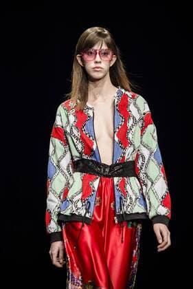January 31, 2017 - Barcelona, Catalonia, Spain - A model walks the runway at the Custo fashion show presenting the new Way more - SS17 collection during 080 Barcelona Fashion Week Barcelona Spain - ZUMAo105 20170131_zap_o105_182 Copyright: xMatthiasxOesterlex