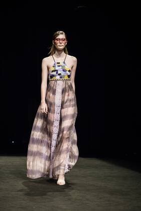 January 31, 2017 - Barcelona, Catalonia, Spain - A model walks the runway at the Custo fashion show presenting the new Way more - SS17 collection during 080 Barcelona Fashion Week Barcelona Spain - ZUMAo105 20170131_zap_o105_189 Copyright: xMatthiasxOesterlex