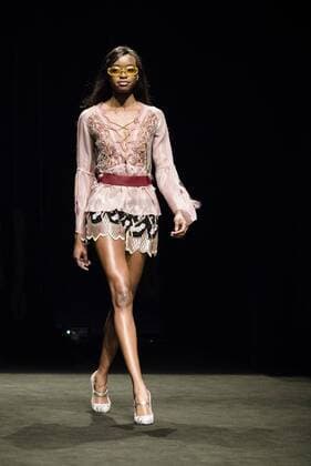 January 31, 2017 - Barcelona, Catalonia, Spain - A model walks the runway at the Custo fashion show presenting the new Way more - SS17 collection during 080 Barcelona Fashion Week Barcelona Spain - ZUMAo105 20170131_zap_o105_190 Copyright: xMatthiasxOesterlex