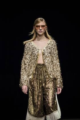 January 31, 2017 - Barcelona, Catalonia, Spain - A model walks the runway at the Custo fashion show presenting the new Way more - SS17 collection during 080 Barcelona Fashion Week Barcelona Spain - ZUMAo105 20170131_zap_o105_225 Copyright: xMatthiasxOesterlex