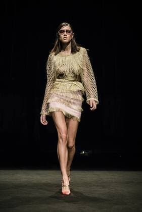January 31, 2017 - Barcelona, Catalonia, Spain - A model walks the runway at the Custo fashion show presenting the new Way more - SS17 collection during 080 Barcelona Fashion Week Barcelona Spain - ZUMAo105 20170131_zap_o105_224 Copyright: xMatthiasxOesterlex
