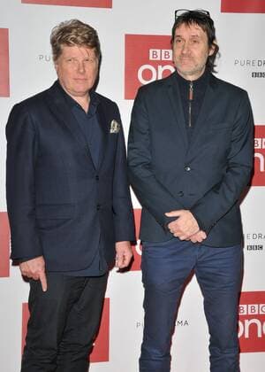 SS-GB BBC 1 TV premiere press photocall London.UK.Robert Wade and Neal Purvis at the SS-GB BBC 1 TV premiere press photocall, The May Fair Hotel, Stratton Street, London 31st January 2017. LMK315-62723-010217 