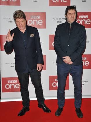 SS-GB BBC 1 TV premiere press photocall London.UK.Robert Wade and Neal Purvis at the SS-GB BBC 1 TV premiere press photocall, The May Fair Hotel, Stratton Street, London 31st January 2017. LMK315-62723-010217 