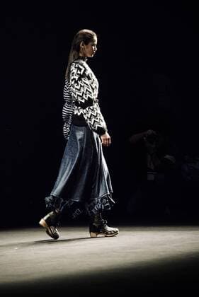 February 1, 2017 - Barcelona, Catalonia, Spain - A model walks the runway at the Anel Yaos fashion show presenting the new Autumn Winter 2017 18 collection during 080 Barcelona Fashion Week Barcelona Spain - ZUMAo105 20170201_zap_o105_010 Copyright: xMatthiasxOesterlex